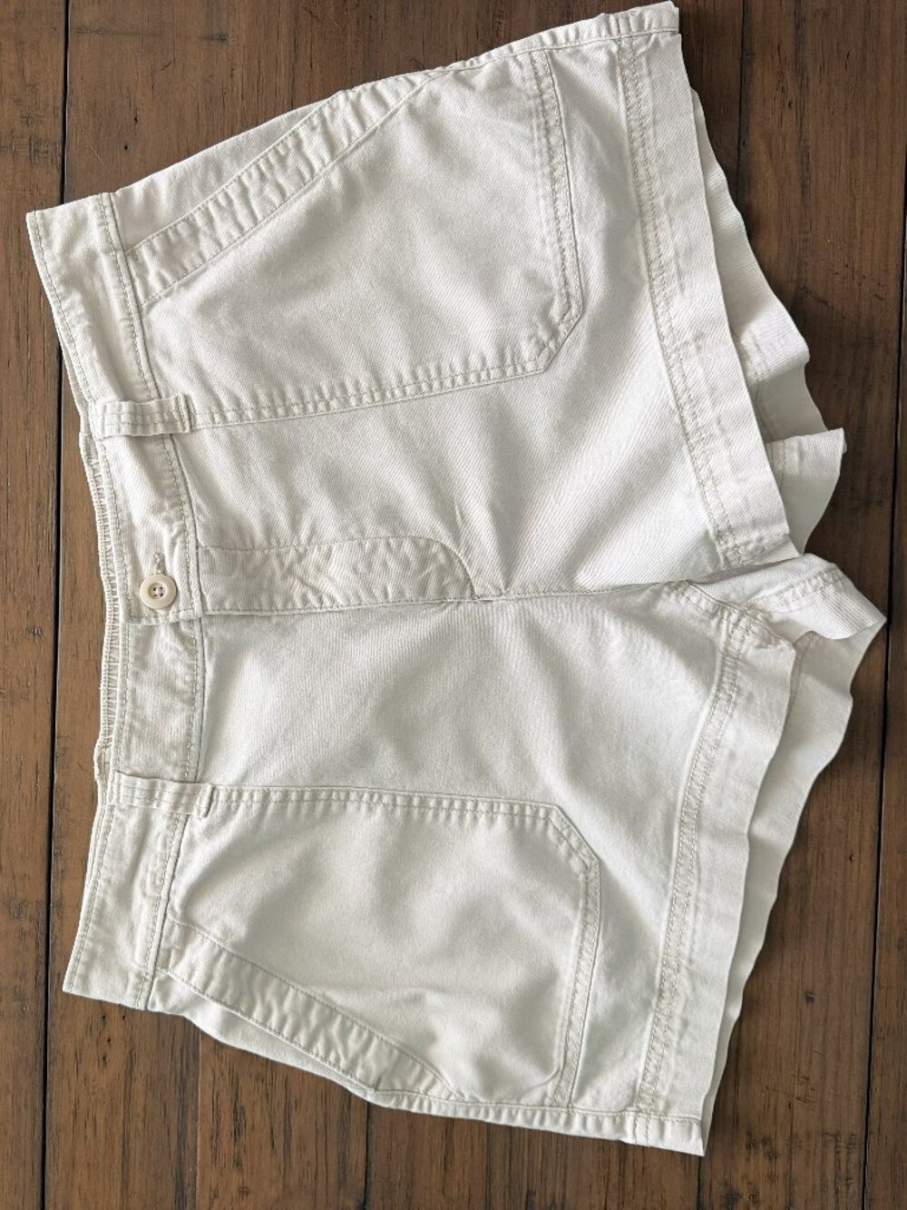 Old Navy OG Chino High Rise Shorts Womens Large Silver Grey Khaki Stretch Casual